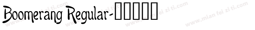 Boomerang Regular字体转换